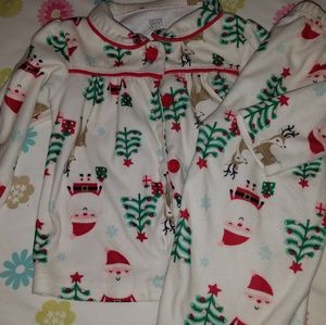 Carter's 18/mo fleece Holiday Pajamas